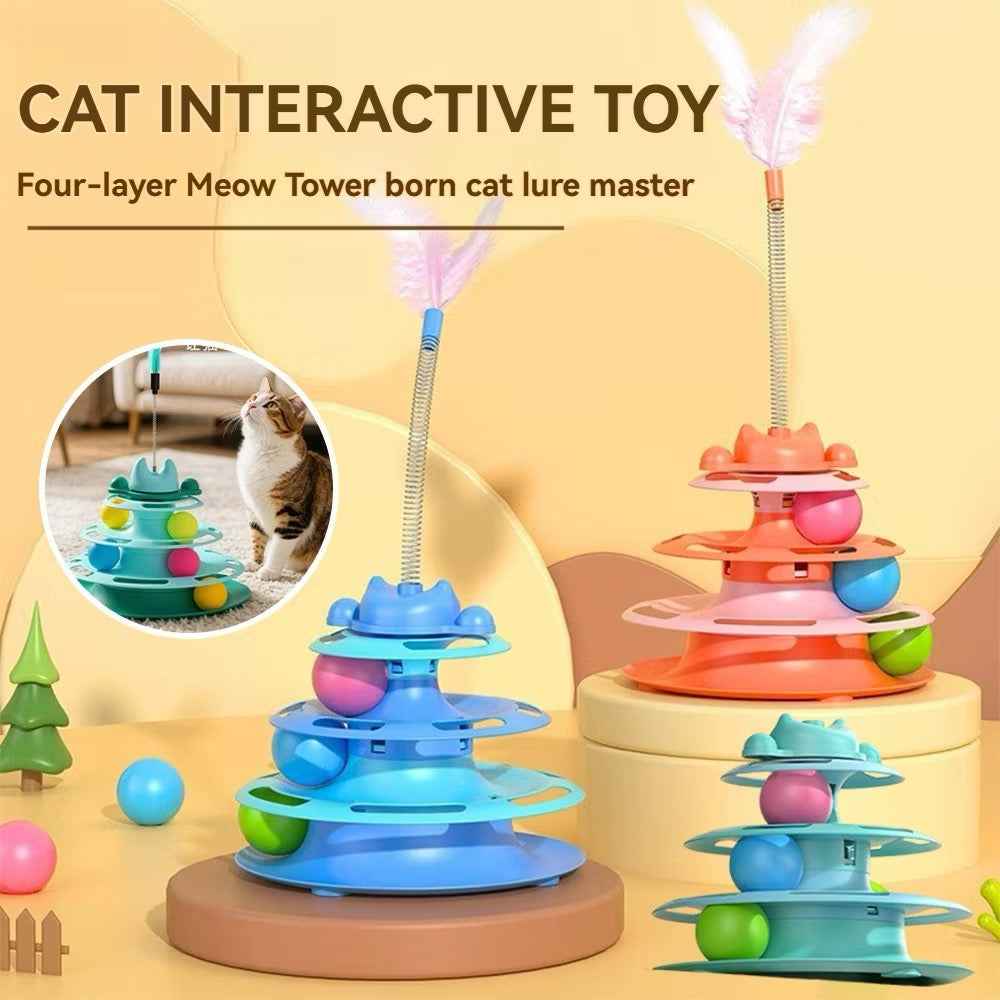 Interactive 3-Layer Interactive Turntable Tower New Style