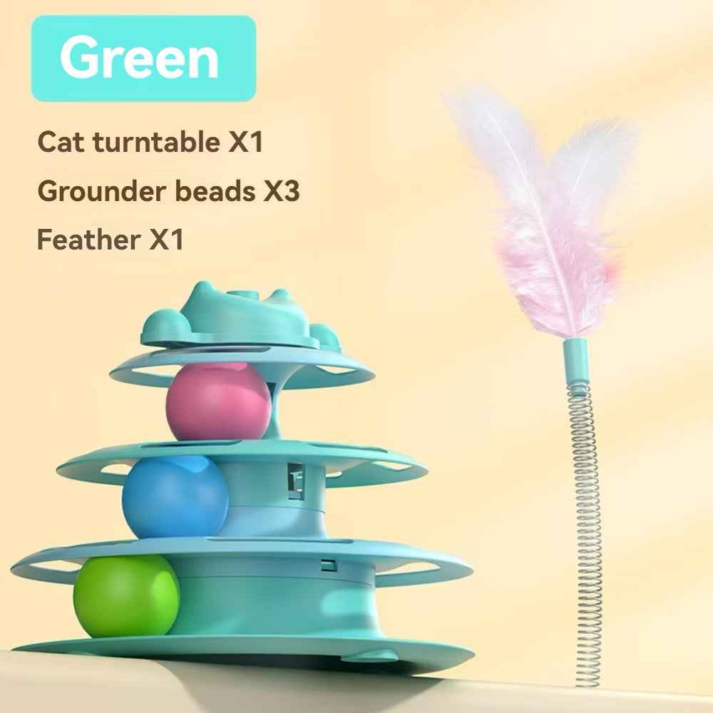 Interactive 3-Layer Interactive Turntable Tower New Style