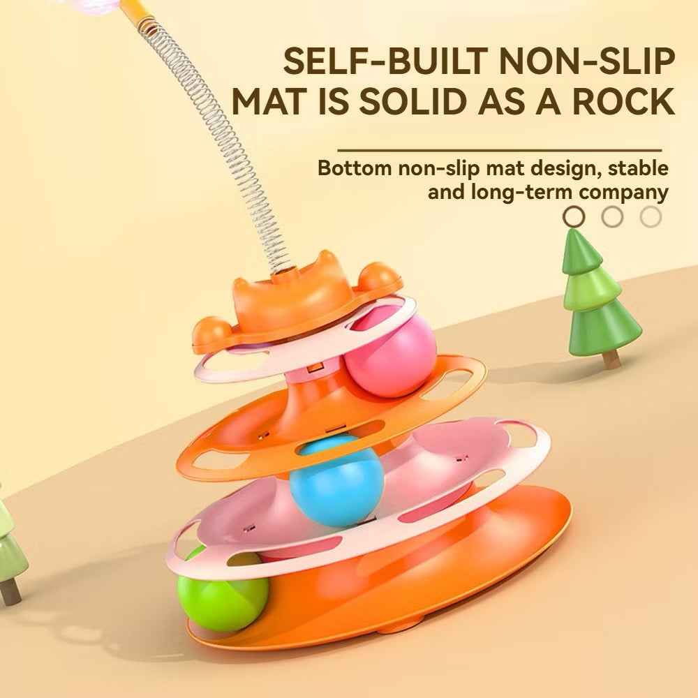 Interactive 3-Layer Interactive Turntable Tower New Style