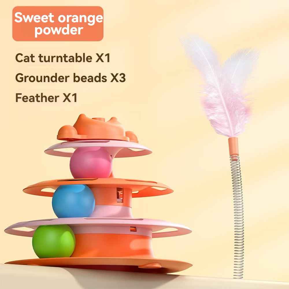 Interactive 3-Layer Interactive Turntable Tower New Style