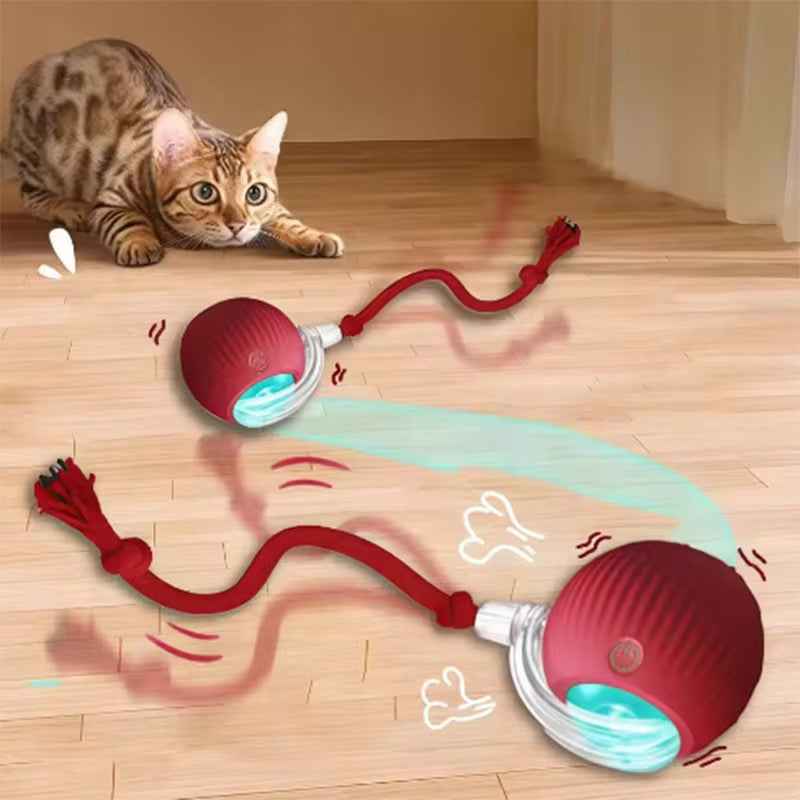 Interactive Ball Toy Automatic Rolling Ball Faux Tail