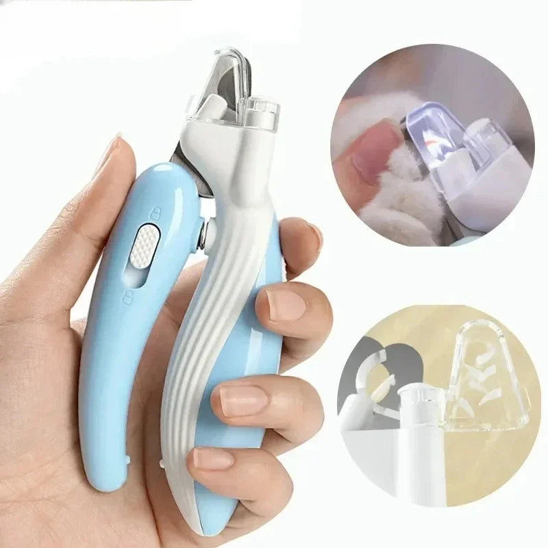 Cats & Dog LED Pet Nail Clippers with Light Pet Claw Grooming Scissors