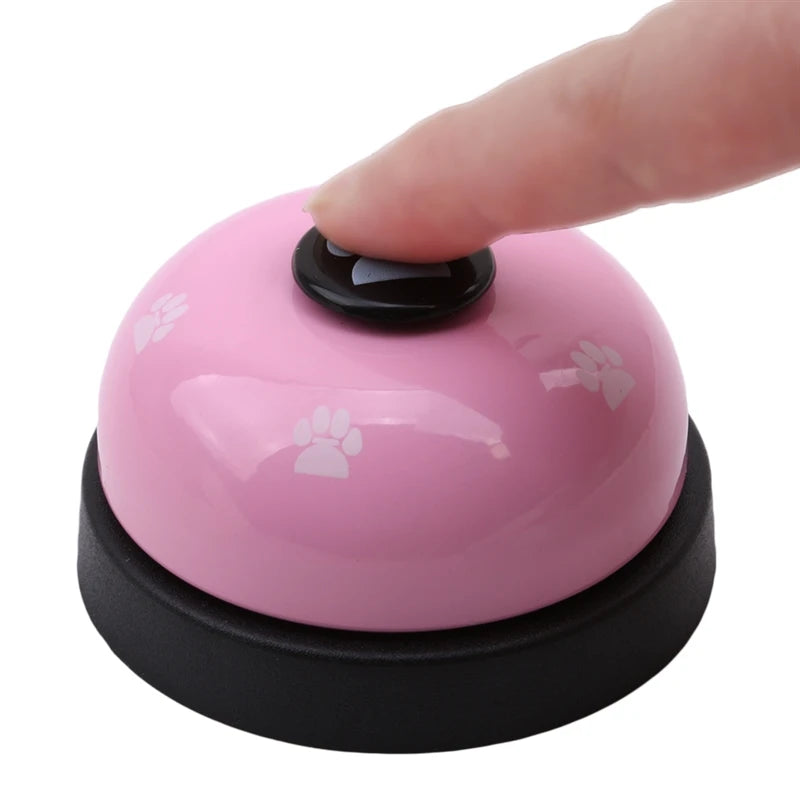 Pet Toys Bell Training Interactive Toy Called Dinner Small Bells Footprint Ring Trainer Feeding Reminder